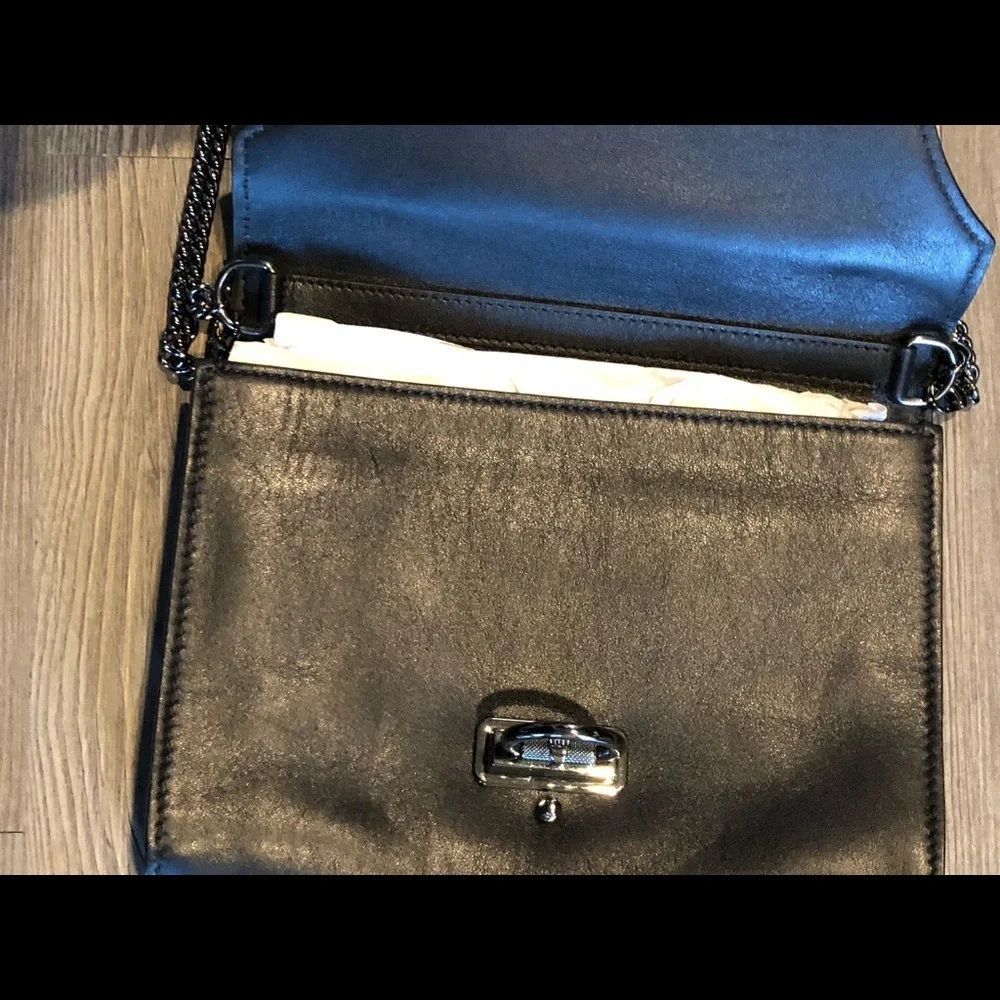 Reece Hudson leather‎ siren crossbody w/ chain NWT